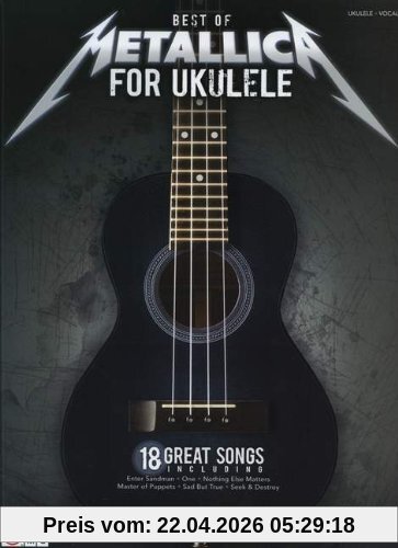 Metallica Best Of For Ukulele Uke BK