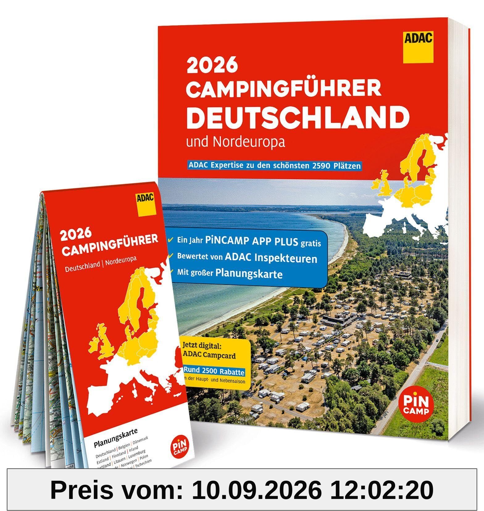 ADAC Campingführer Deutschland/Nordeuropa 2026: Mit ADAC Campcard und Planungskarten