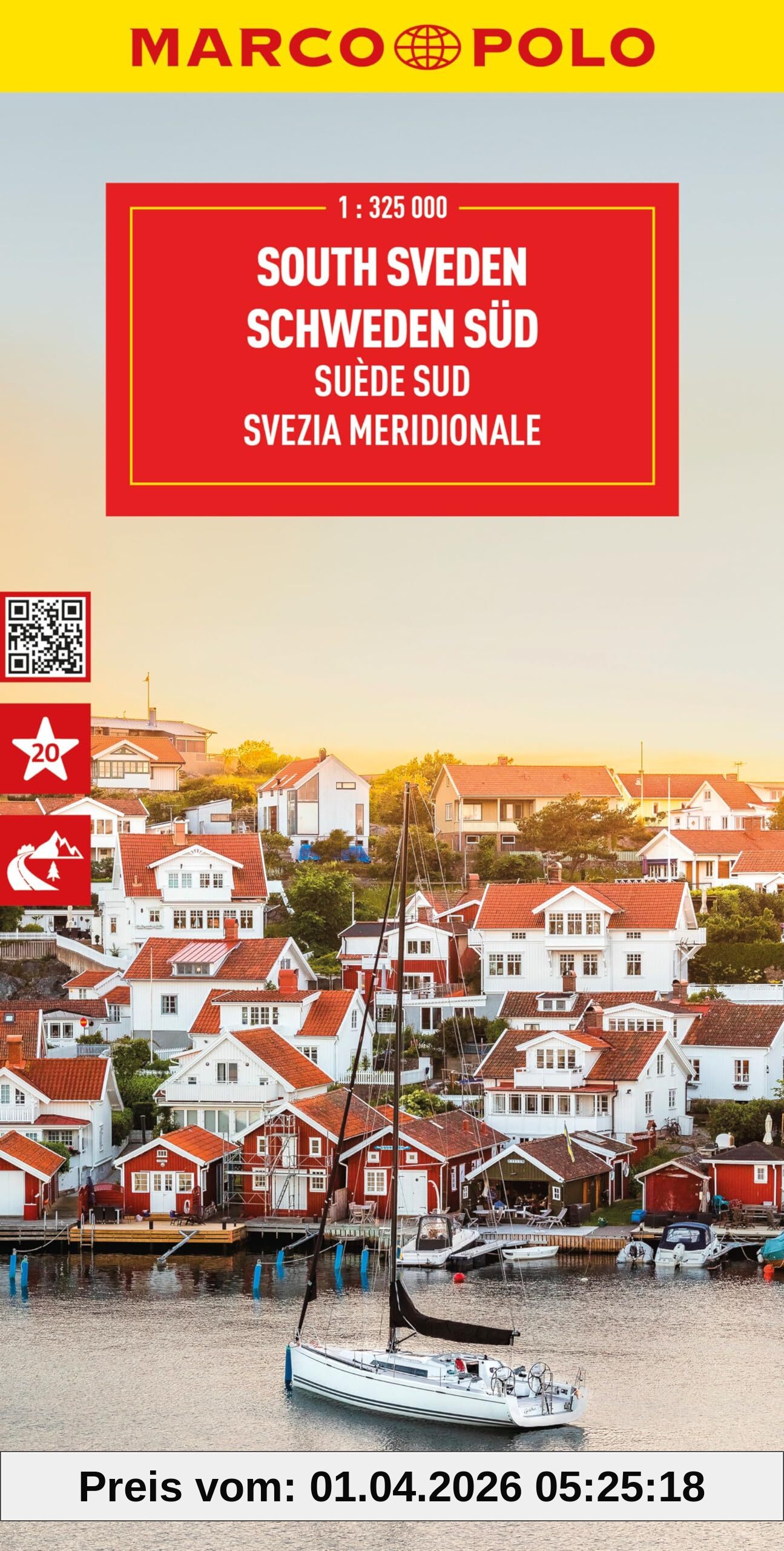 MARCO POLO Reisekarte Schweden Süd 1:325.000: Straßenkarte und Autokarte mit sehenswerten Strecken, Highlights und digitaler Erweiterung (Marco Polo Wegenkaart)