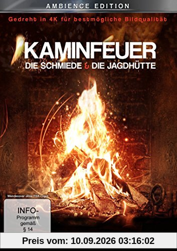 Kaminfeuer gedreht in 4K für bestmögliche Bildqualität - Die Schmiede & Die Jagdhütte