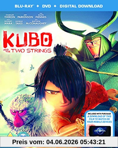 unbekannt Kubo And The Two Strings (Blu-ray + Digital Download) [2016] Uk-Import, Sprache-Englisch