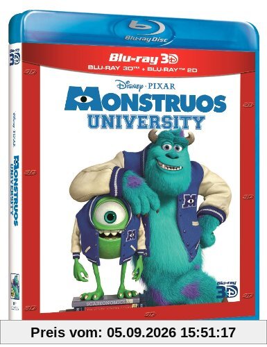 Monsters University (3D+2D) [Blu-ray] [Spanien Import]