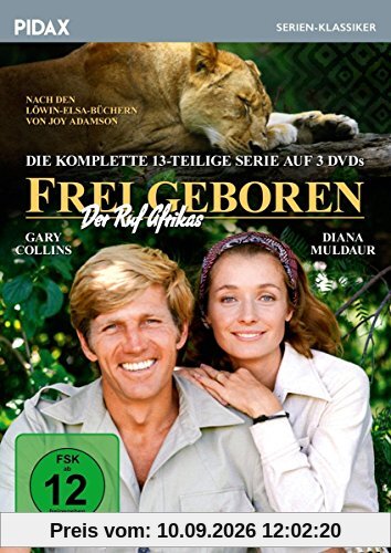 Frei geboren - Der Ruf Afrikas / Die komplette 13-teilige Serie nach den Löwin-Elsa-Büchern von Joy Adamson (Pidax Serien-Klassiker) [3 DVDs]