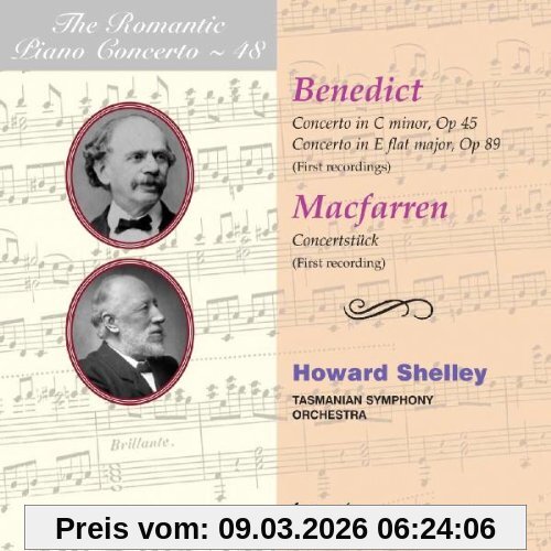 Howard Shelley Benedict / Macfarren, Das Romantische Klavierkonzert Vol.48