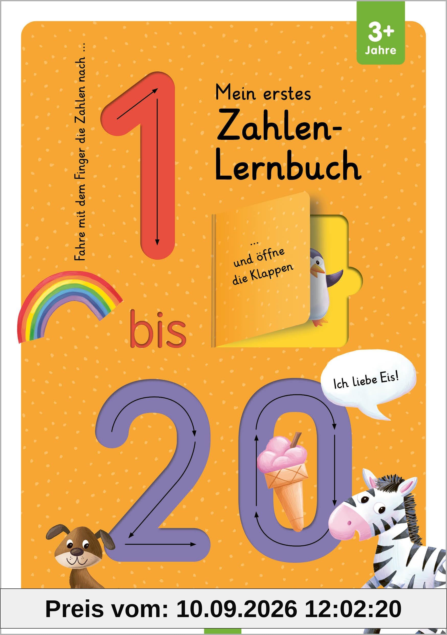 Mein erstes Zahlen Lernbuch mit Spurrillen und Klappen: Fahre mit dem Finger die Buchstaben nach und öffne die Klappen I Ab 3 Jahren