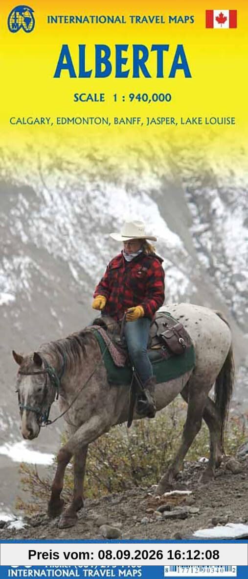 Alberta & British Columbia: Pläne Calgary, Edmonton, Jasper 1:944000