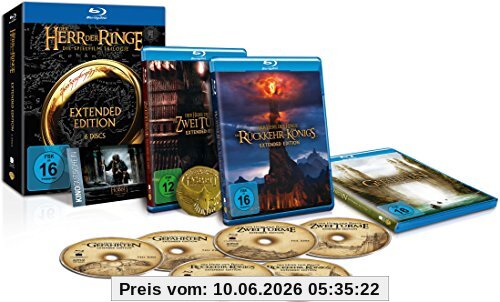 Der Herr der Ringe - Die Spielfilm Trilogie (Extended Edition) inkl. Kinogutschein für Hobbit 3 und Sammlermünze (exklusiv bei Amazon.de) [Blu-ray] [Limited Edition]