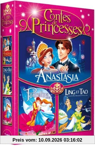 Coffret contes de princesse : anastasia ; ling et tao ; poucelina [FR Import]