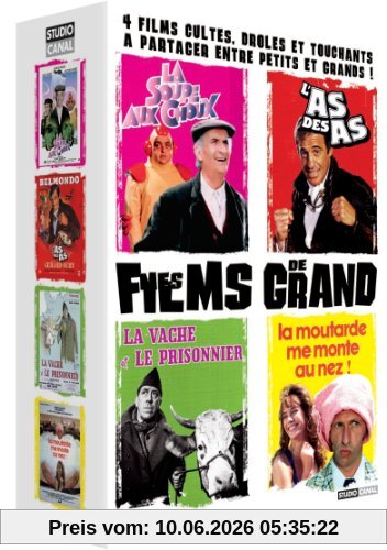 Coffret mes films de grand : la vache et le prisonnier ; la soupe aux choux ; l'as des as ; la moutarde me monte au nez [FR Import]