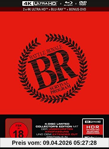 Battle Royale - 4-Disc Limited Collector's Edition im Mediabook (2 4K Ultra HD) (+ Blu-ray) (+ Bonus-DVD)