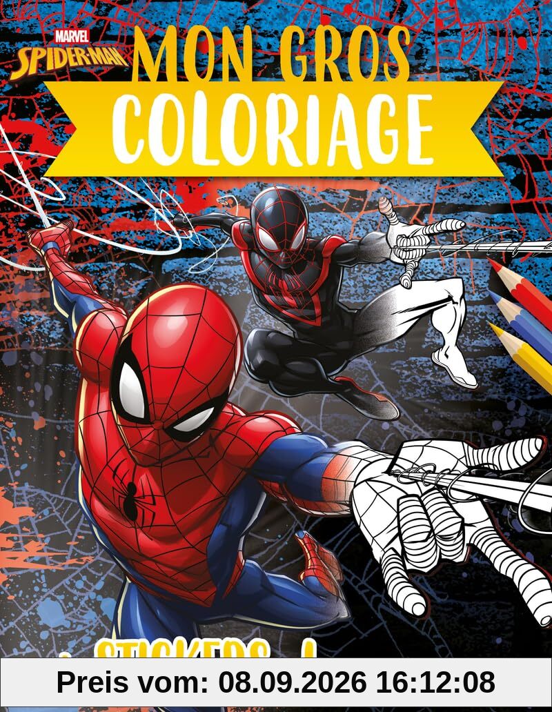 Marvel Spider-Man : Mon gros coloriage + stickers ! (Spider-Man et Kid Arachnid)
