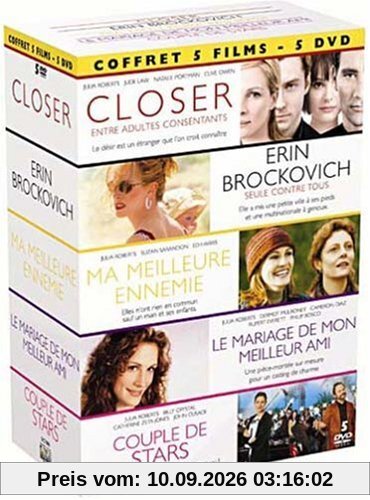 Coffret Julia Roberts : closer , erin brockovich , ma meilleure ennemie , le mariage de mon meilleur ami , couples de stars [FR IMPORT]