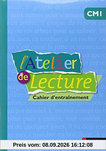 L'atelier de lecture CM1, cycle 3 : cahier d'entraînement