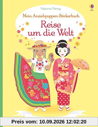 Mein Anziehpuppen-Stickerbuch: Reise um die Welt