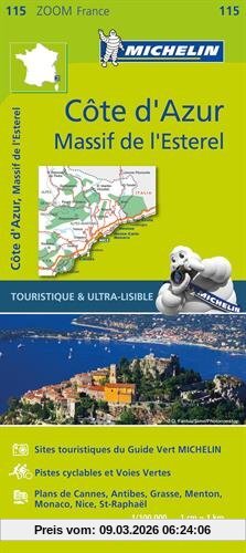Cote D ' Azur 11115 Carte Zoom Michelin Kaart