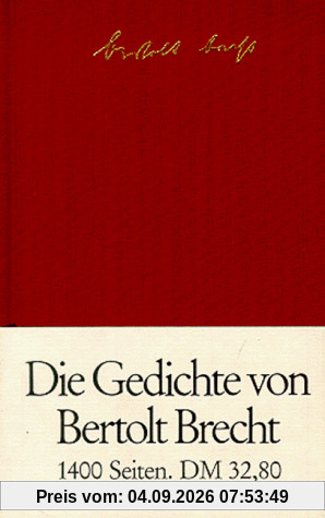 Die Gedichte von Bertolt Brecht in einem Band