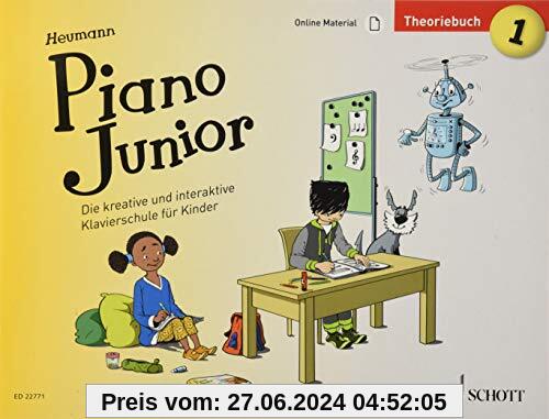 Piano Junior: Theoriebuch 1: Die kreative und interaktive Klavierschule für Kinder. Band 1. Klavier. (Piano Junior - deu