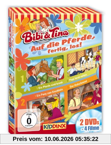 Bibi und Tina - Auf die Pferde, fertig, los!: Die Pferde sind krank/Papi lernt reiten/Ein Pony zum Knuddeln/Der Hufschmied [2 DVDs]