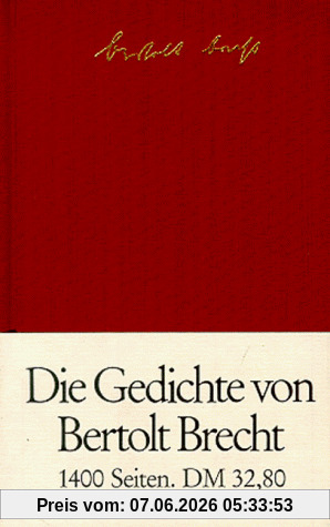 Die Gedichte von Bertolt Brecht in einem Band