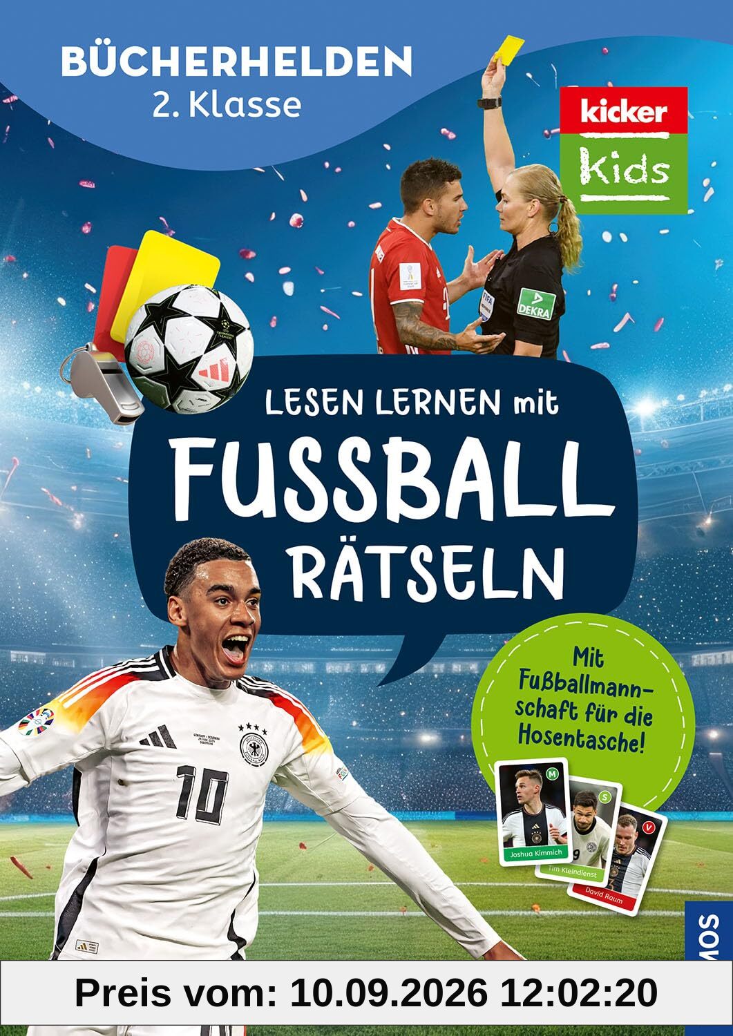 kicker Kids, Lesen lernen mit Fußballrätseln,: Bücherhelden 2. Klasse - Spannende Fußballrätsel für Erstleser ab 7 Jahren - lesen, schreiben, rätseln, wissen