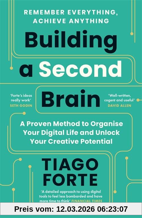 Tiago Forte Building A Second Brain, A Proven Method To Organise Your Digital Life And Unlock Your Creative Potential