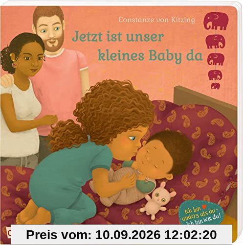 Jetzt ist unser kleines Baby da: Einfühlsames Pappbilderbuch ab 2 Jahre für werdende Geschwister über Schwangerschaft, Geburt und den Familien-Alltag mit Baby