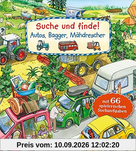 Suche und finde! - Autos, Bagger, Mähdrescher: mit 66 spielerischen Suchaufgaben - Kindgerechte Suchaufgaben und Wimmelbilder für die Förderung der ... - Ab 2 Jahren (Loewe von Anfang an)