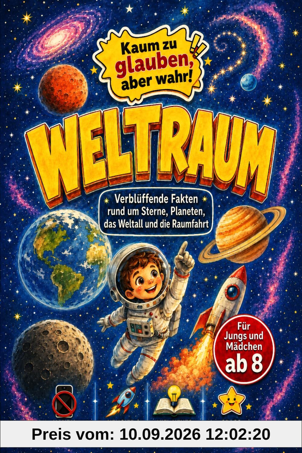 Weltraum - Kaum zu glauben, aber wahr!: Verblüffende Fakten rund um Sterne, Planeten, das Weltall und die Raumfahrt - Für Jungs und Mädchen ab 8