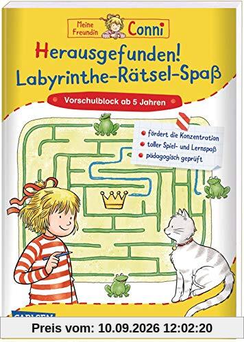 Conni Gelbe Reihe: Herausgefunden! Labyrinthe-Rätsel-Spaß: Vorschulblock ab 5 Jahren