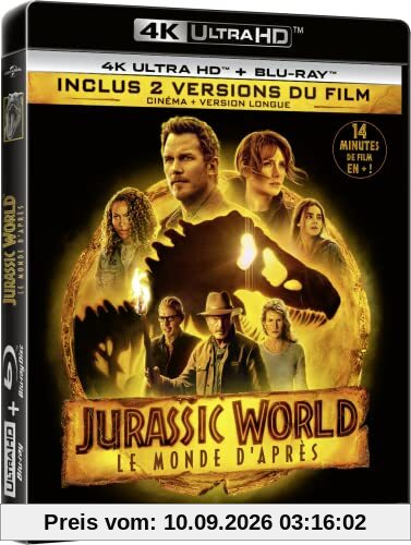 Jurassic world : le monde d'après 4k ultra hd [Blu-ray] [FR Import]