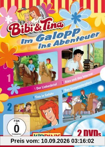 Bibi und Tina - Im Galopp ins Abenteuer: Der Liebesbrief/Alex und das Internat/Tina in Gefahr/Das Gespensterpferd [2 DVDs]