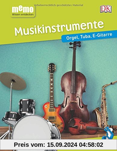 memo Wissen entdecken. Musikinstrumente: Orgel, Tuba, E-Gitarre. Das Buch mit Poster!