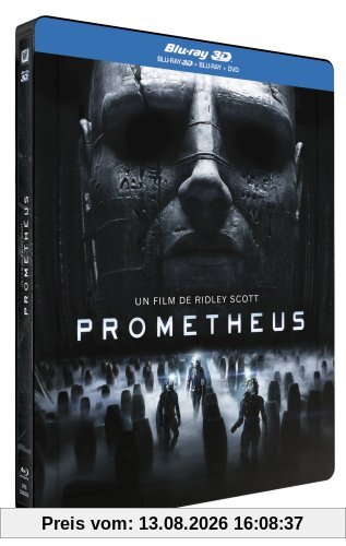 Prometheus 3D Steelbook Blu-Ray3D + Blu-Ray + DVD (Limited Lenticular Steelbook, FR-Import ohne deutsche Tonspur) Regionfree