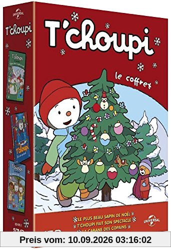 Coffret t'choupi, vol. 2 : le plus beau sapin de noël ; t'choupi fais son spectacle ; la cabane des copains [FR Import]