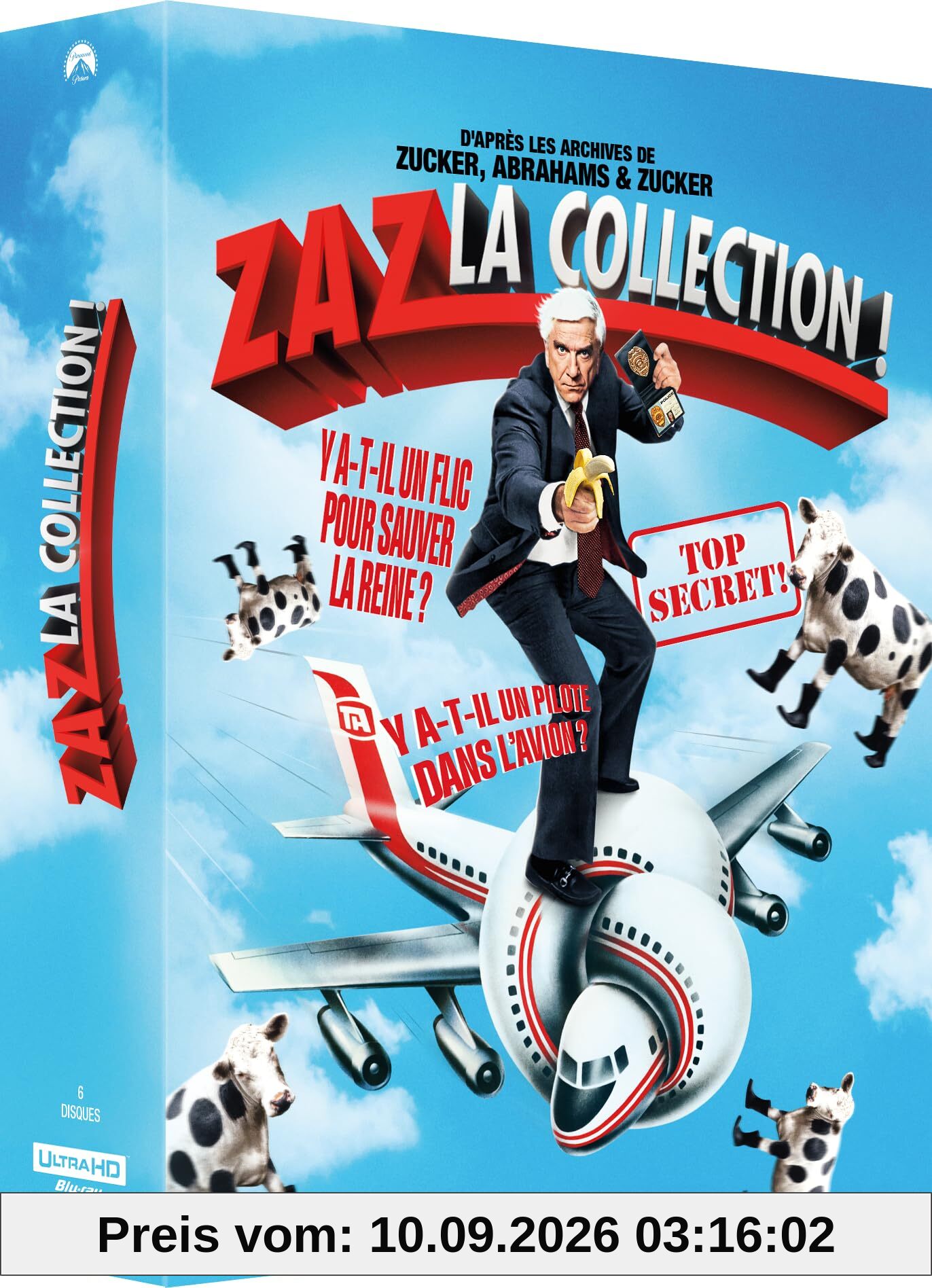 Zaz - the collection ! : y a-t-il un pilote dans l'avion ? + top secret ! + y a-t-il un flic pour sauver la reine ? 4k ultra hd [Blu-ray] [FR Import]