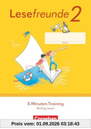 Lesefreunde - Lesen - Schreiben - Spielen - Östliche Bundesländer und Berlin - Ausgabe 2022 - 2. Schuljahr: 5-Minuten-Training - Arbeitsheft - Richtig Lesen