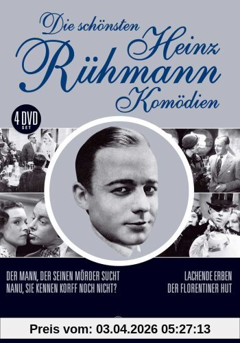 Die schönsten Heinz Rühmann Komödien - 4 DVD Box (Der Mann, der seinen Mörder sucht - Lachende Erben - Nanu, Sie kennen Korff nicht ? - Der Florentiner Hut)