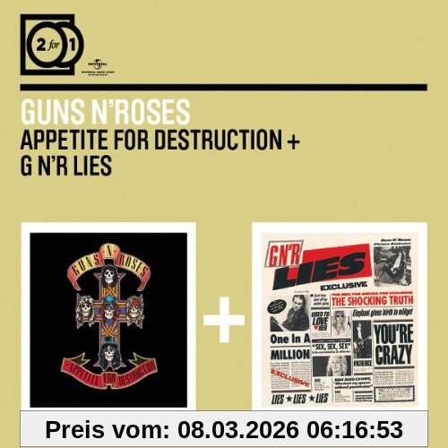Guns N' Roses 2 For 1, Appetite For Destruction/Gn'r Lies (Jc)