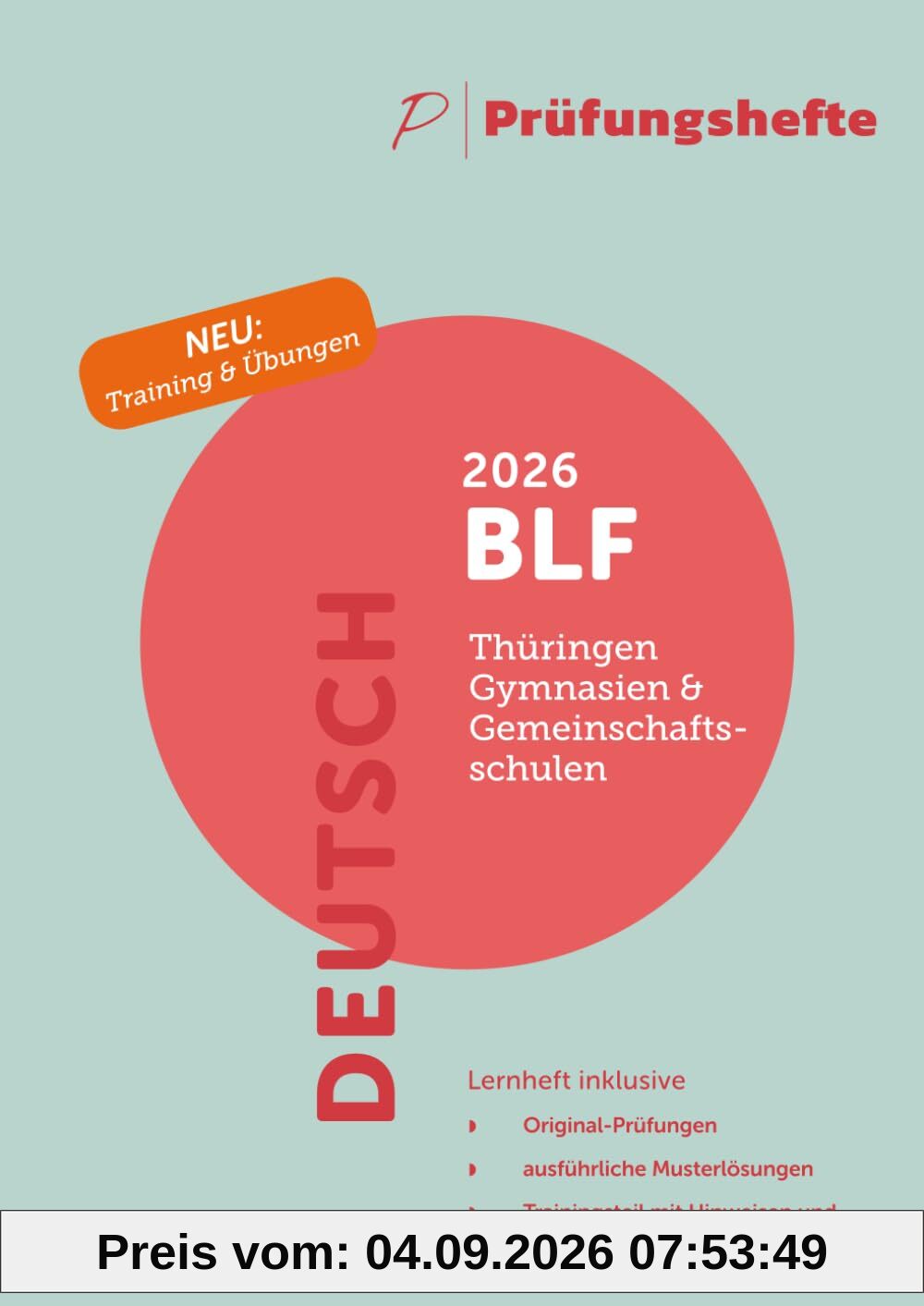 Prüfungsheft & Training – 2026 BLF Deutsch – Thüringen – Original-Prüfungen und Lösungen