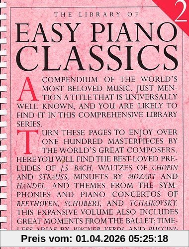 Library Of Easy Piano Classics 2 (Album): Noten für Klavier