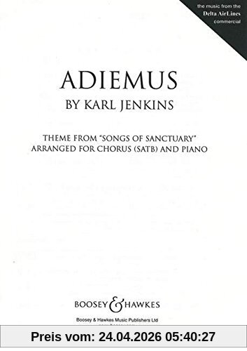Adiemus: Theme from Songs of Sanctuary. gemischter Chor (SATB) und Klavier. Chorpartitur.