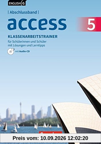 English G Access - Allgemeine Ausgabe / Abschlussband 5: 9. Schuljahr - Klassenarbeitstrainer mit Lösungen und Audios online: Mit Lerntipps
