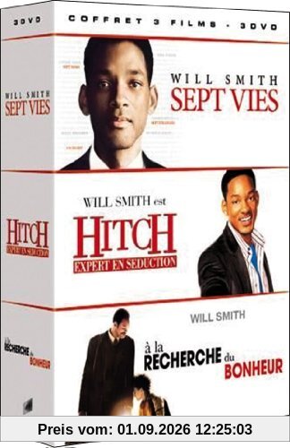Will Smith : Sept vies / Hitch, expert en séduction / A la recherche du bonheur - coffret 3 DVD [FR Import]