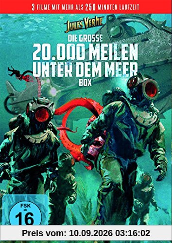 Jules Verne - 3 Filme - 1 DVD (20.000 Meilen unter dem Meer , USA 2007 und USA 1916 - Die reise zum prähistorischen Planeten , USA 1965)