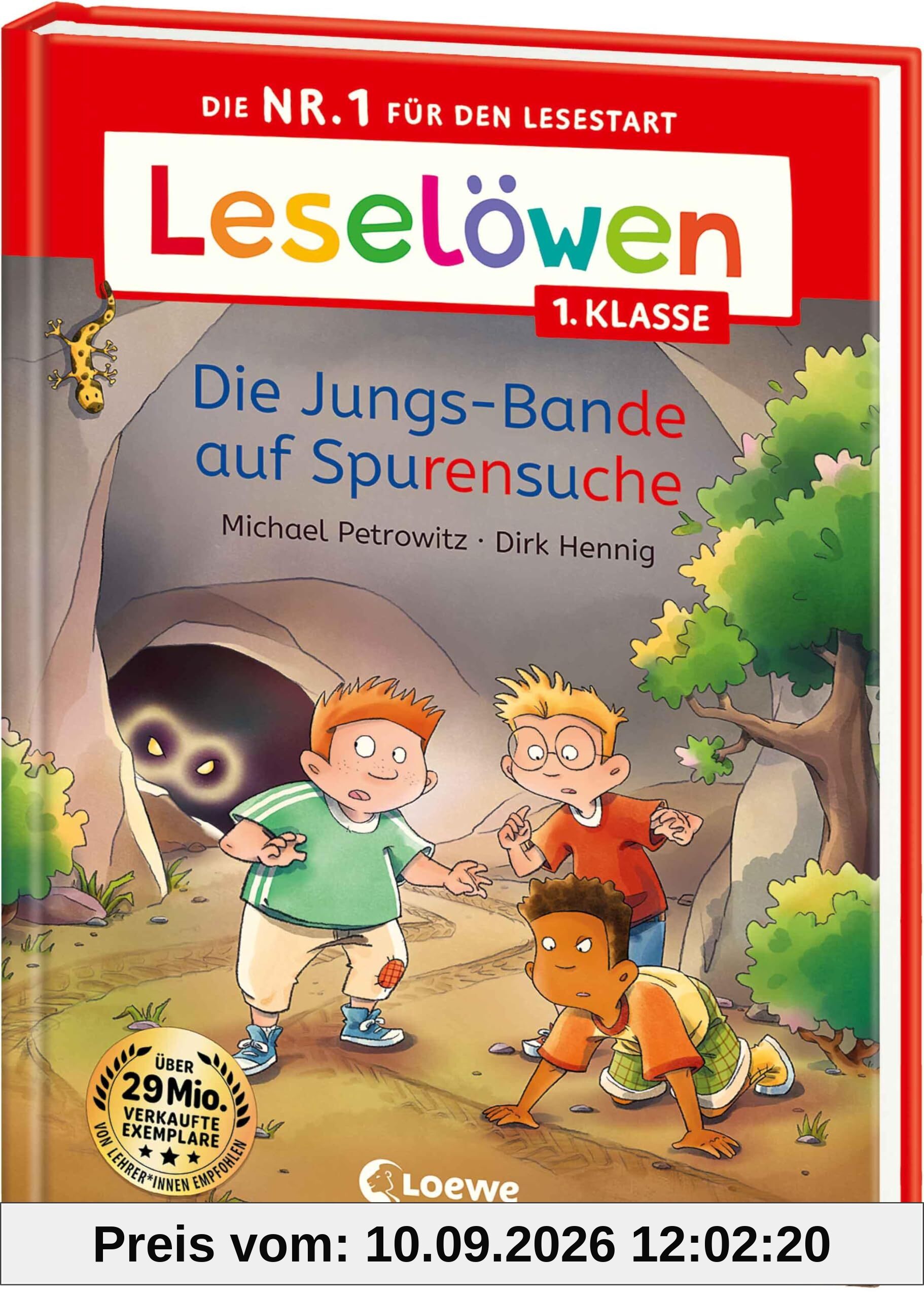 Leselöwen 1. Klasse - Die Jungs-Bande auf Spurensuche: Die Nr. 1 für den Lesestart - Mit Leselernschrift ABeZeh - Erstlesebuch für Kinder ab 6 Jahren
