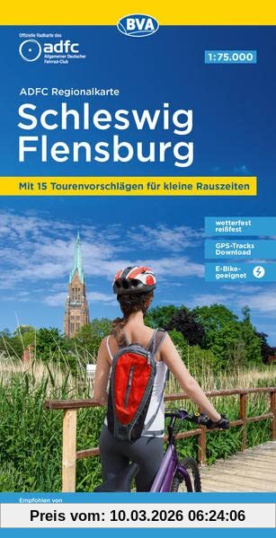 Allgemeiner Deutscher Fahrrad-Club e.V. (Adfc) Adfc-Regionalkarte Schleswig Flensburg 1, 75.000, Reiß- Und Wetterfest, Gps-Tracks Download (Adfc-Regionalkarte 1, 75000)