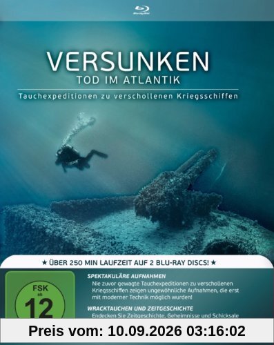 Versunken: Tod im Atlantik - Tauchexpeditionen zu verschollenen Kriegsschiffen (3D-Schuber) [Blu-ray]