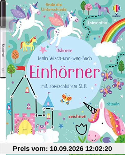 Mein Wisch-und-weg-Buch: Einhörner: mit abwischbarem Stift (Meine Wisch-und-weg-Bücher)