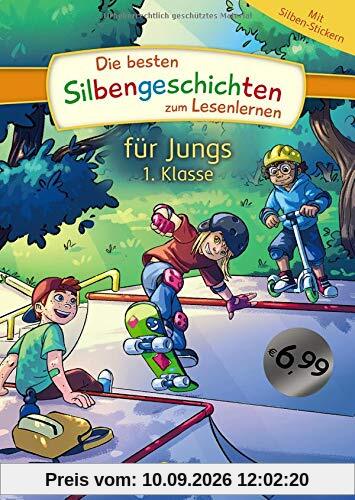 Die besten Silbengeschichten zum Lesenlernen für Jungs 1. Klasse: Erstlesebuch mit farbiger Silbentrennung für Grundschüler ab 6 Jahre