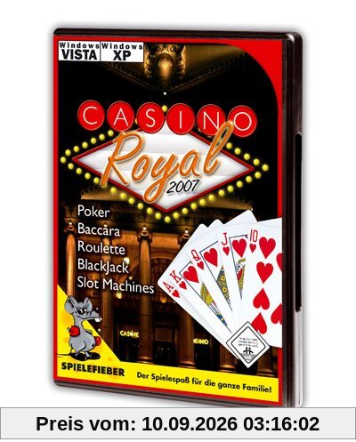 Casino Royal 2007, 1 CD-ROM Poker, Baccara, Roulette, Blackjack, Slot Machines. Für Windows XP, Vista